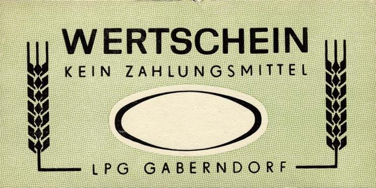 L.032M LPG Gaberndorf "Zur Warte" ohne Wertangabe (1) 