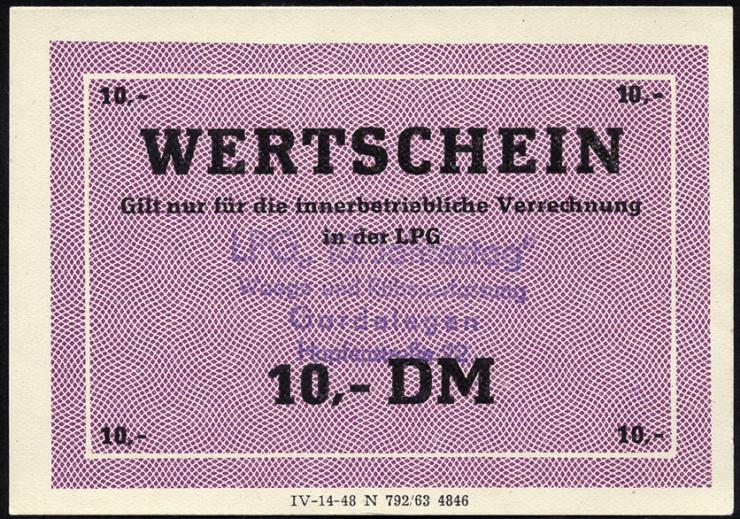 L.033.51 LPG Gardelegen "10. Jahrestag" 10 DM (1) 