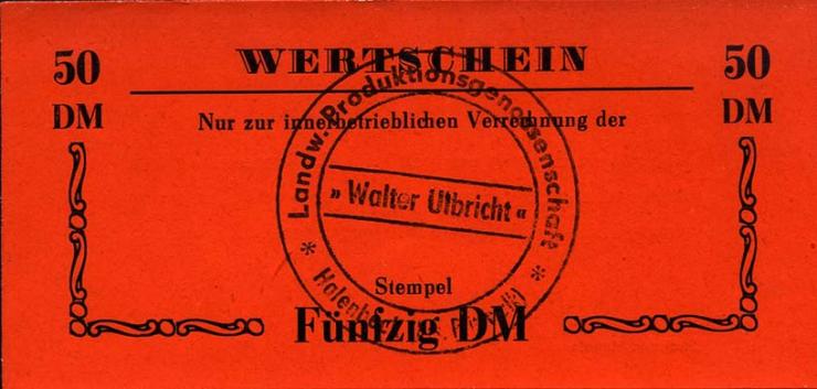 L.051b.3 LPG Halenbeck "Walter Ulbricht" 50 DM (1) 