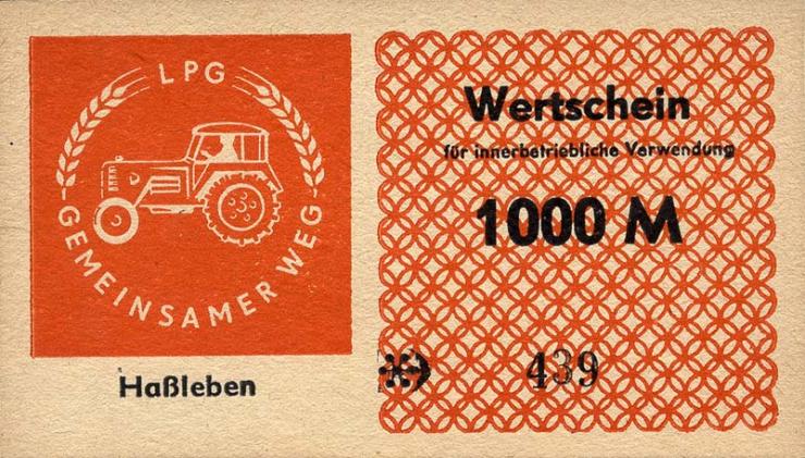 L.053.10 LPG Haßleben "Gemeinsamer Weg" 1000 Mark (1) 
