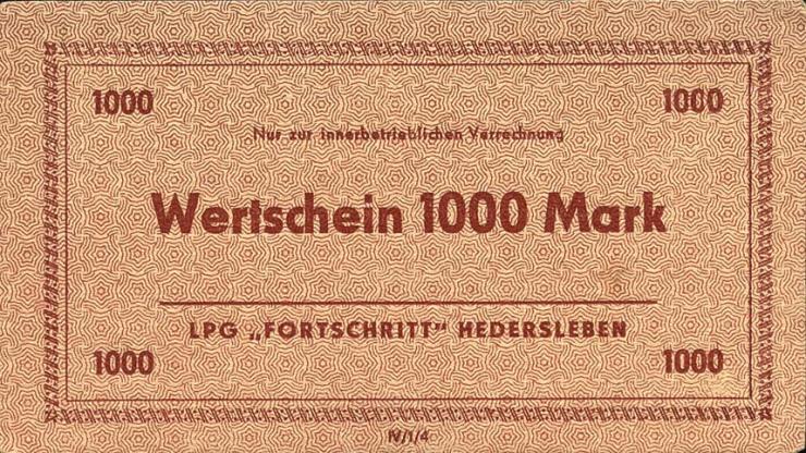 L.054.5 LPG Hedersleben "Fortschritt" 1000 Mark (1) 