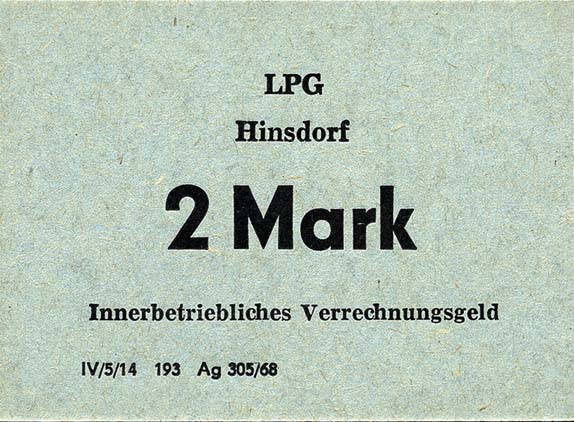 L.057a.17 LPG Hinsdorf "August Bebel" 2 Mark (1) 