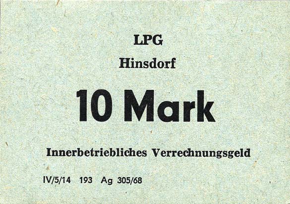L.057a.19 LPG Hinsdorf "August Bebel" 10 Mark (1) 