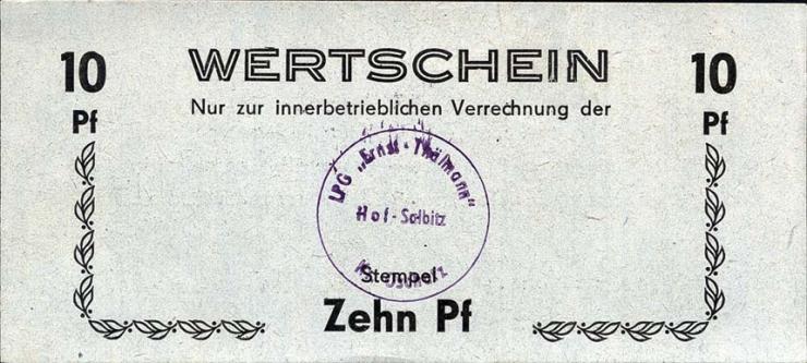 L.058a.09 LPG Hof-Salbitz "Ernst Thälmann" 10 Pfennig (1) 