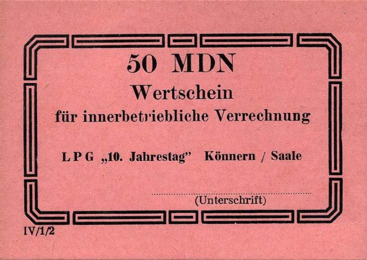 L.069c.7 LPG Könnern "10.Jahrestag" 50 MDN (1) 