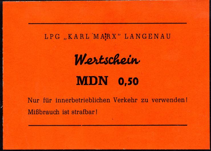 L.071.02 LPG Langenau "Karl Marx" 0,50 MDN (1) 
