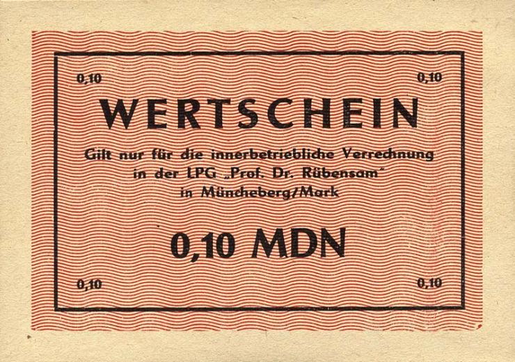 L.090.1 LPG Müncheberg "Prof. Dr. Rübensam" 0,10 MDN (1) 