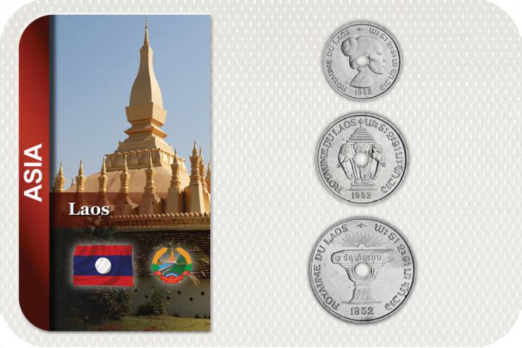 Kursmünzensatz Laos / Coin Set Laos 