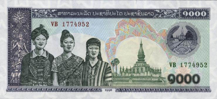 Laos P.32Aa 1000 Kip 1998 (1) 