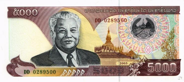 Laos P.34b 5000 Kip 2003 (1) 