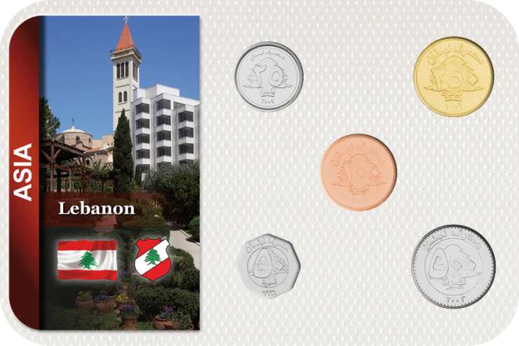 Kursmünzensatz Libanon / Coin Set Lebanon 