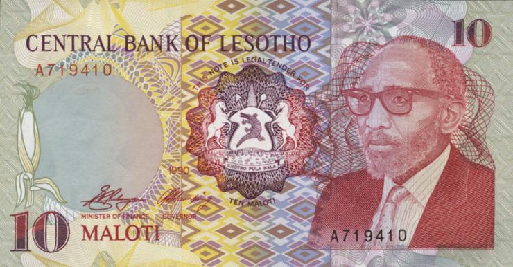 Lesotho P.11 10 Maloti 1990 (1) 