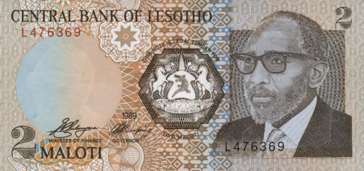 Lesotho P.09 2 Maloti 1989 (1) 