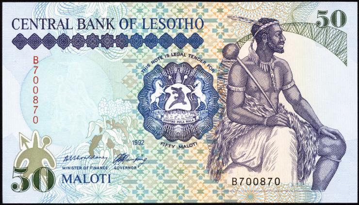 Lesotho P.14 50 Maloti 1992 (1) 