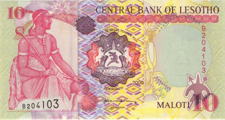 Lesotho P.15a 10 Maloti 2000 (1) 