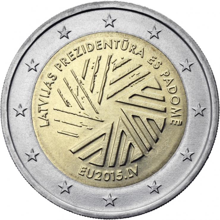 Lettland 2 Euro 2015 EU-Ratspräsidentschaft 