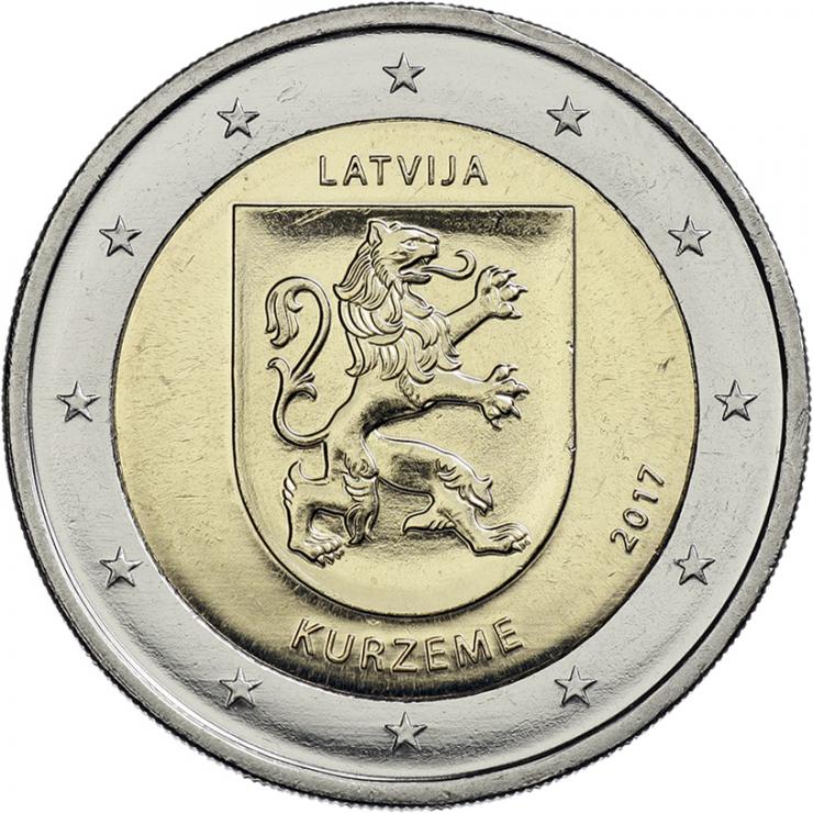 Lettland 2 Euro 2017 Kurland/ Kurzeme 