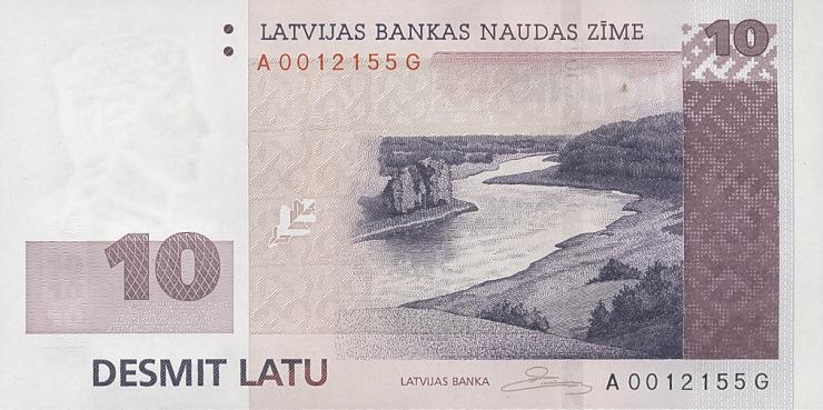 Lettland / Latvia P.54 10 Latu 2008 (1) 