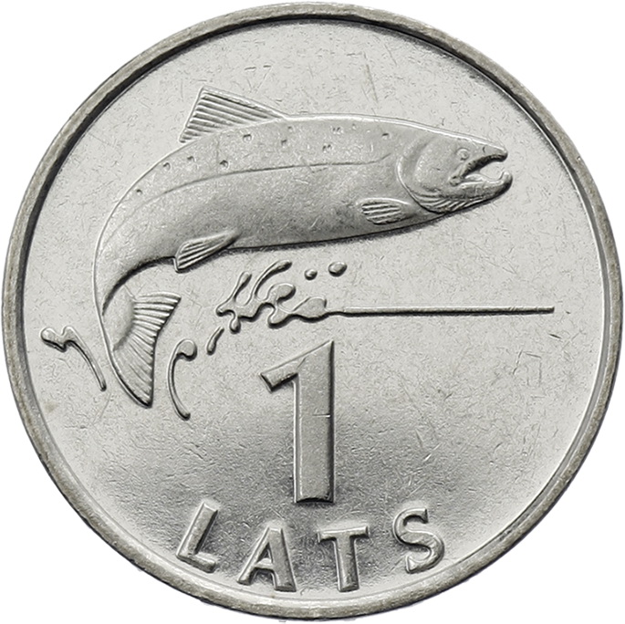 Lettland 1 Lats 1992 Lachs 