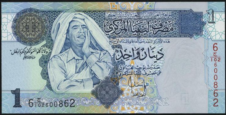 Libyen / Libya P.68b 1 Dinar (2004) (1) 