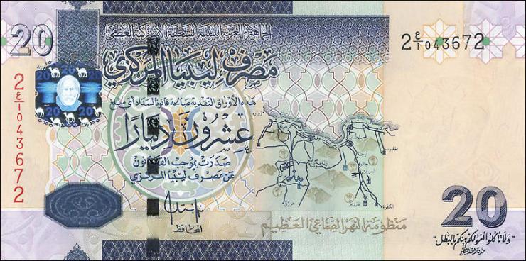 Libyen / Libya P.74 20 Dinars (2009) (1) 