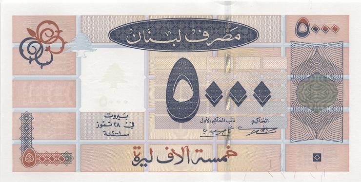 Libanon / Lebanon P.079 5000 Livres 2001 (1) 