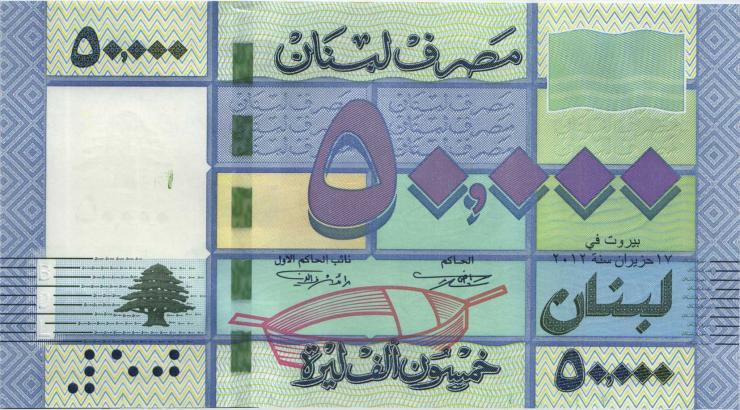 Libanon / Lebanon P.094b 50.000 Livres 2012 (1) 