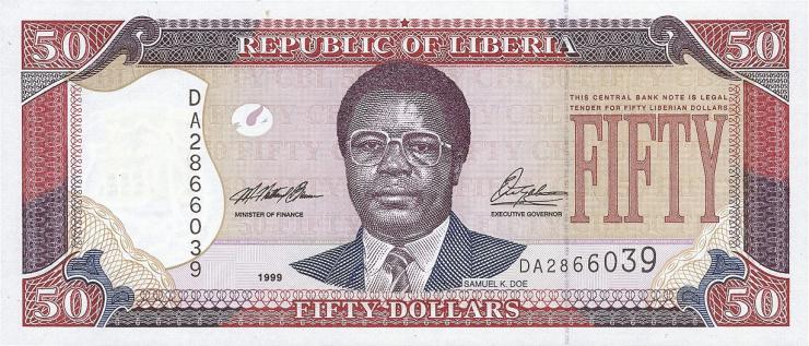 Liberia P.24a 50 Dollars 1999 (1) 