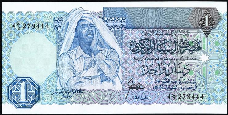 Libyen / Libya P.54 1 Dinar (1988) (1) 