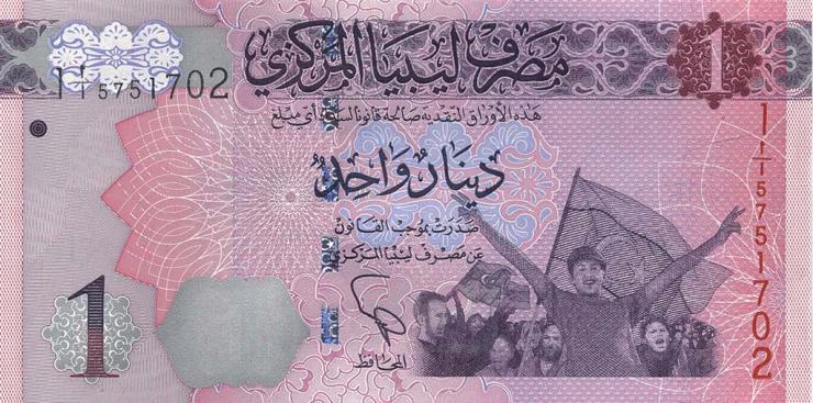 Libyen / Libya P.76 1 Dinar (2013) (1) 