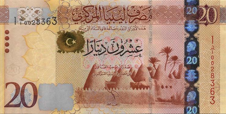 Libyen / Libya P.79 20 Dinars (2013) (1) 