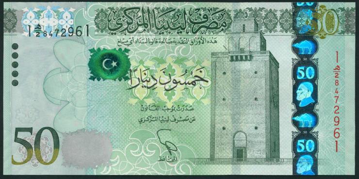 Libyen / Libya P.80 50 Dinars 2013 (1) 