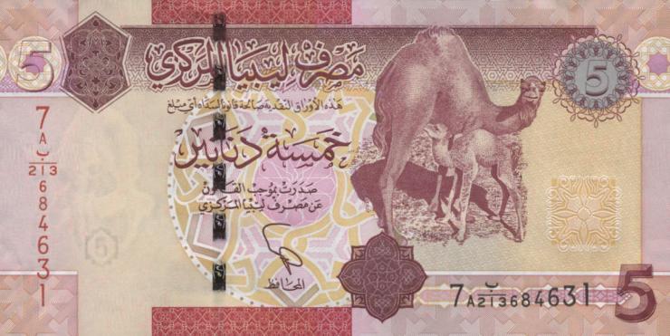 Libyen / Libya P.77 5 Dinars (2012) (1) 