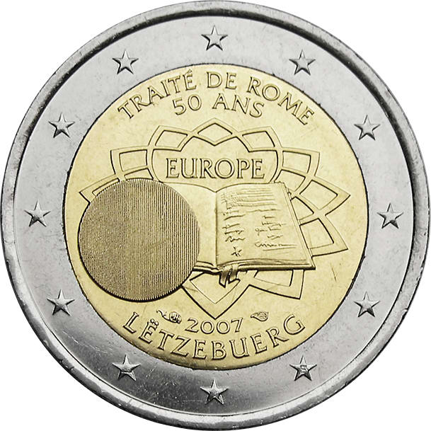Luxemburg 2 Euro 2007 Römische Verträge 