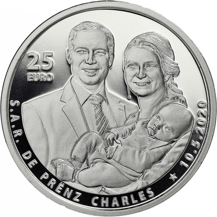 Luxemburg 25 Euro 2020 Geburt Prinz Charles PP 
