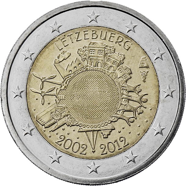 Luxemburg 2 Euro 2012 Euro-Bargeld 
