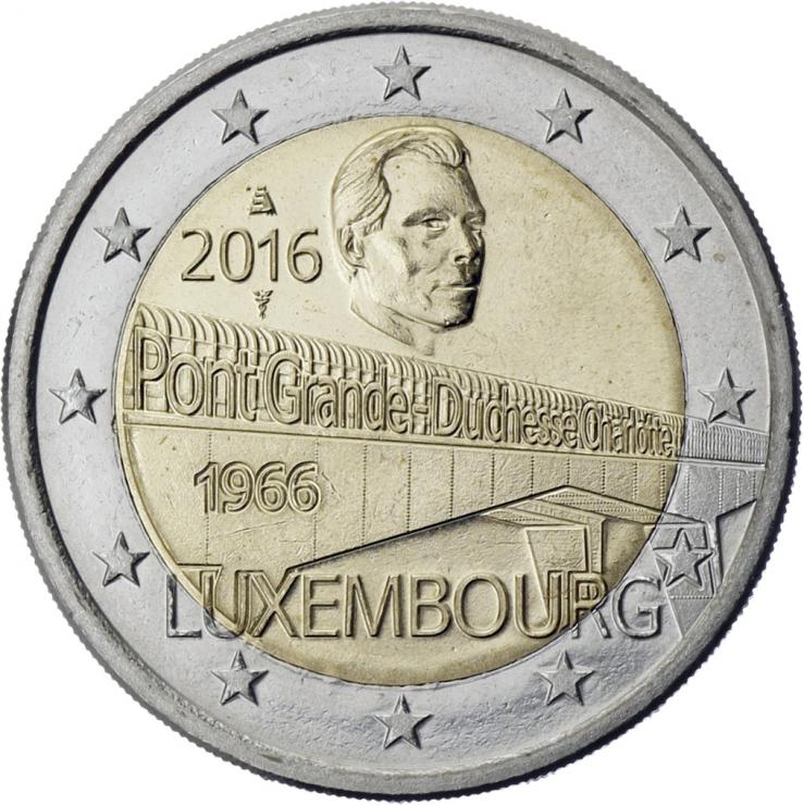 Luxemburg 2 Euro 2016 50 Jahre Großherzogin-Charlotte-Brücke 