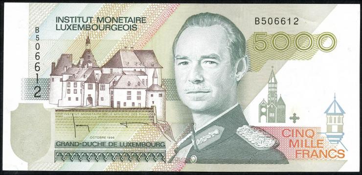 Luxemburg / Luxembourg P.60b 5000 Francs 1996 (1/1-) 