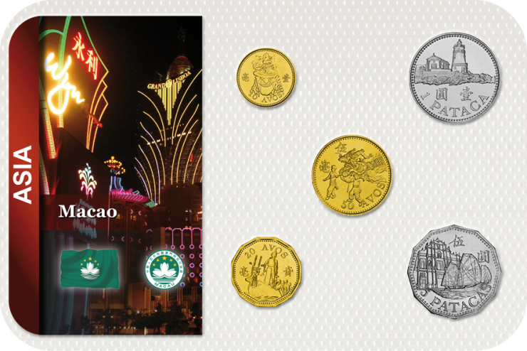 Kursmünzensatz Macau / Coin Set Macao 