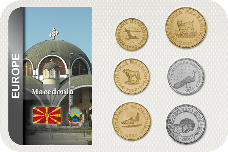 Kursmünzensatz Mazedonien / Coin Set Macedonia 