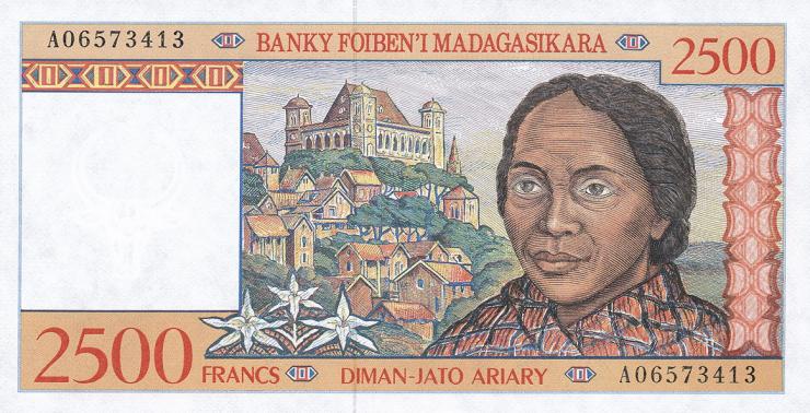 Madagaskar P.081 2500 Francs (1998) (1) 