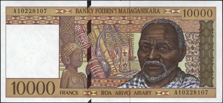 Madagaskar P.079a 10000 Francs (1995) (1) 