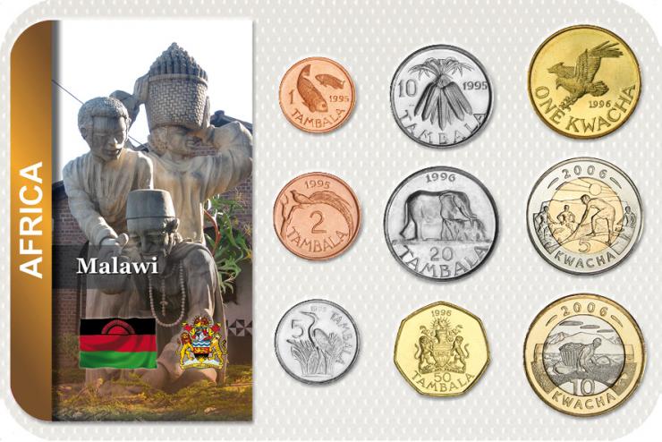 Kursmünzensatz Malawi / Coin Set Malawi 