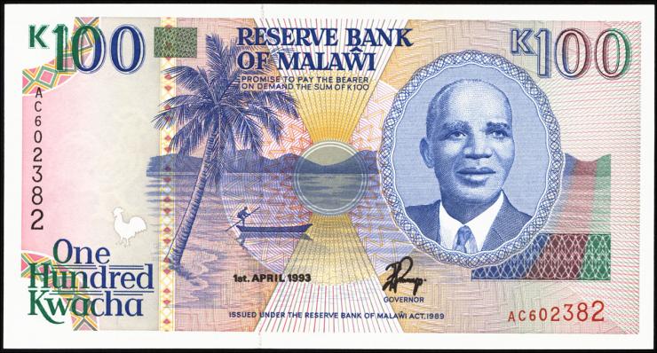 Malawi P.29a 100 Kwacha 1993 (1) 