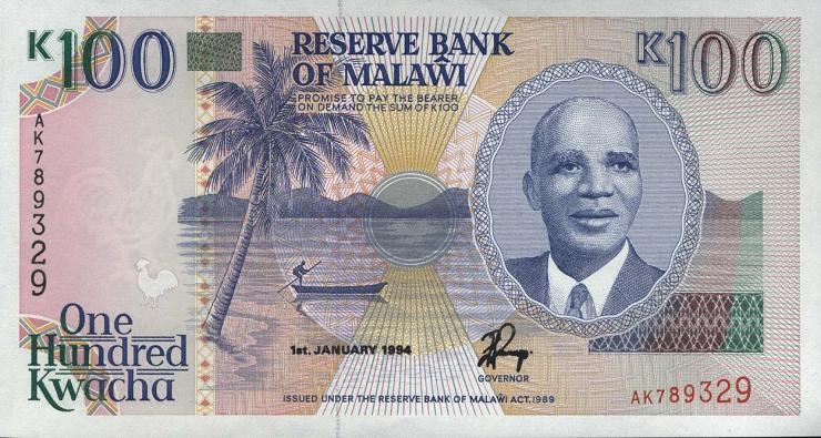 Malawi P.29b 100 Kwacha 1994 (1) 