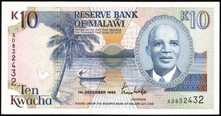Malawi P.25a 10 Kwacha 1990 (1) 