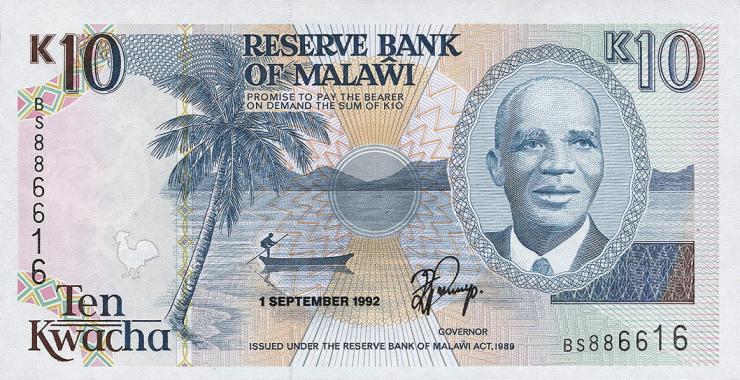 Malawi P.25b 10 Kwacha 1992 (1) 