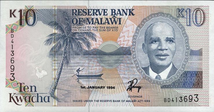 Malawi P.25c 10 Kwacha 1994 (1) 
