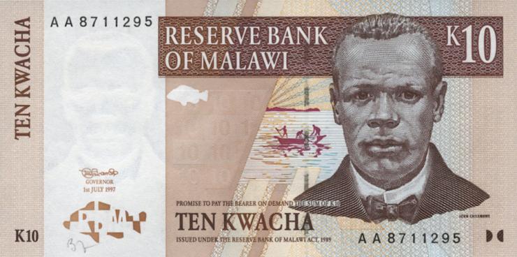 Malawi P.37 10 Kwacha 1997 AA (1) 