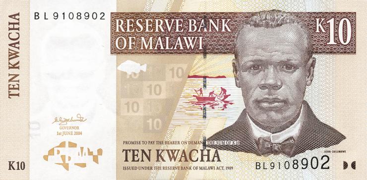 Malawi P.51a 10 Kwacha 2004 (1) 